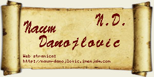 Naum Danojlović vizit kartica